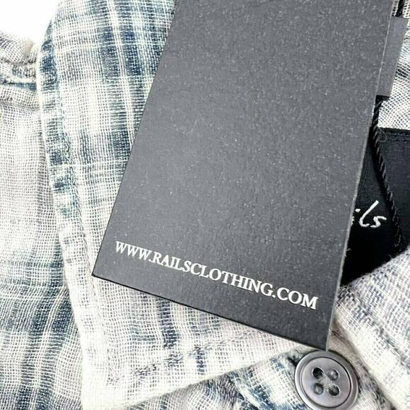 NWT Rails Button Double Gauze Down Shirt - Picture 9 of 9